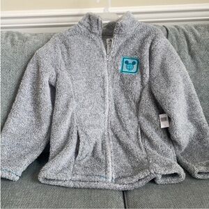 Disney World Women’s gray fleece zip up size L